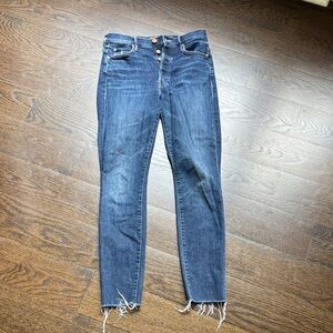 MOTHER Dark Blue Skinny Jeans